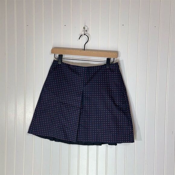 Tory Burch Blue and White Patterned Mini Skirt - Picture 2 of 9